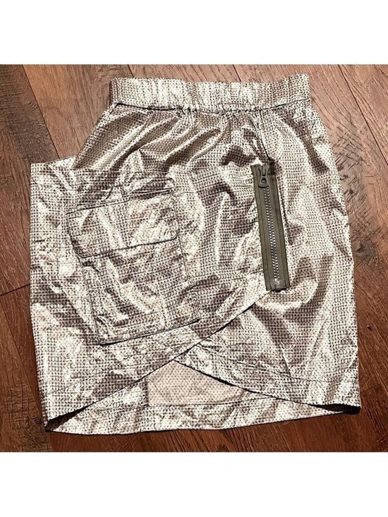 Hugo Boss Dresses & Skirts - BOSS Hugo Boss metallic asymmetrical skirt. Size 6. Made in Portugal.